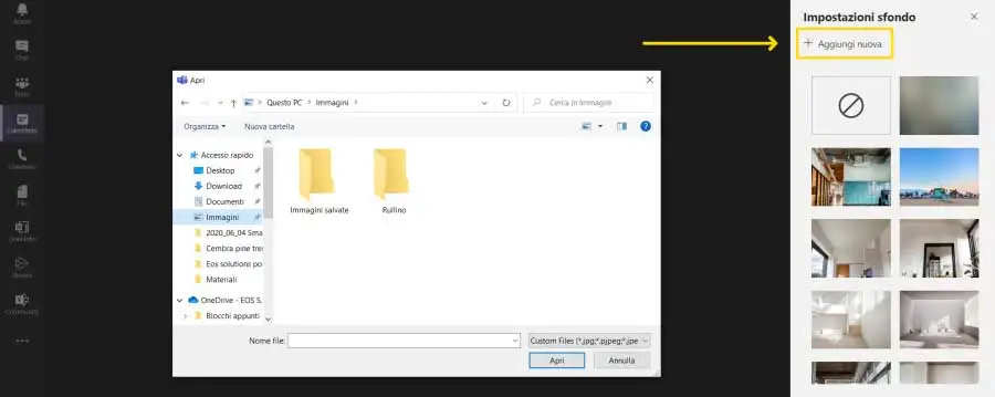 Come personalizzare lo sfondo con Microsoft Teams