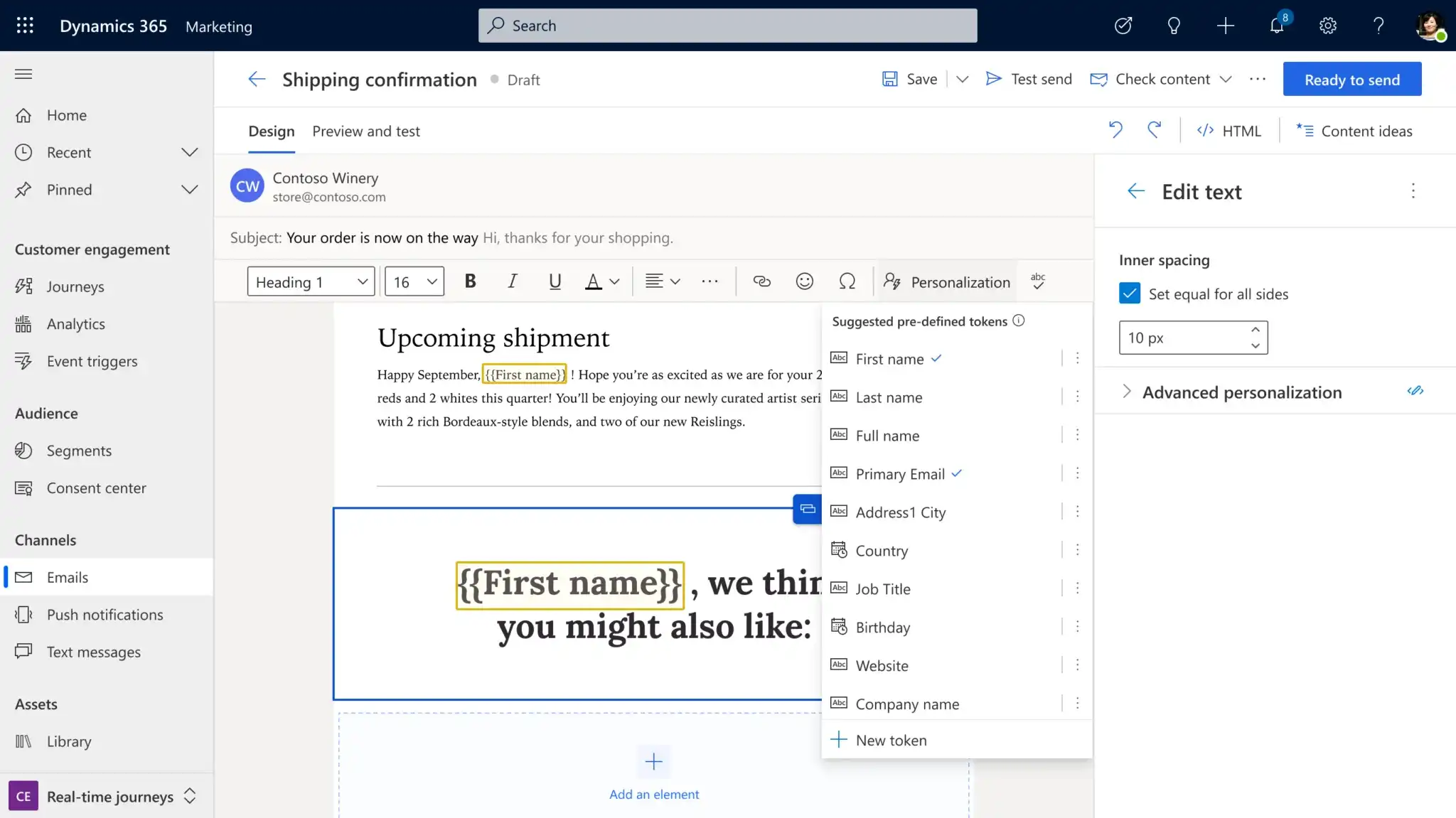 Dynamics 365 Marketing: personalizzare le email con contenuti condizionali