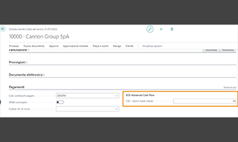 Advanced Cash Flow per Business Central: funzionalità dell'app