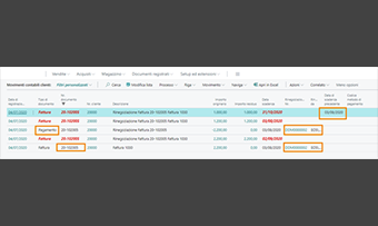 Due dates management for Italy per Business Central: funzionalità dell'app