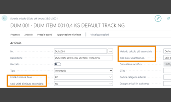 Dual Unit of Measure per Business Central: funzionalità dell'app