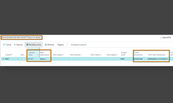 Extended Management Accounting per Business Central: funzionalità dell'app