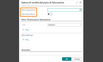 Invoicing Plan per Business Central: funzionalità dell'app