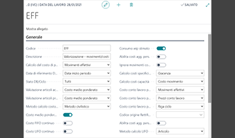 Inventory Valuation and Costing per Business Central: funzionalità dell'app