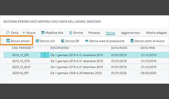 Inventory Valuation and Costing per Business Central: funzionalità dell'app