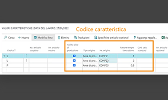 Product Configurator For Manufacturing per Business Central: funzionalità dell'app