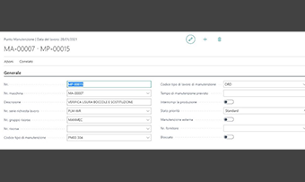 Plant Maintenance per Business Central: funzionalità dell'app