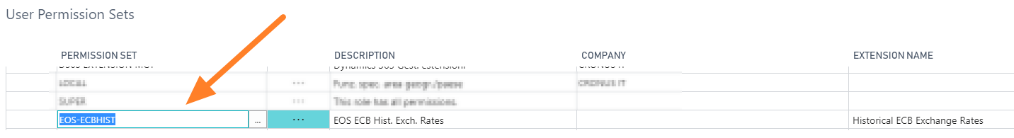 User Permission Sets in Historical ECB Exchange Rates for Microsoft Dynamics 365 Business Central